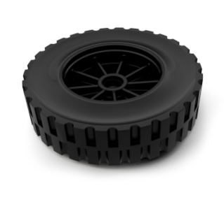 1061961 TIRE ASSY, SOLID, 20.8 X 5.0, W/ BRG alt 